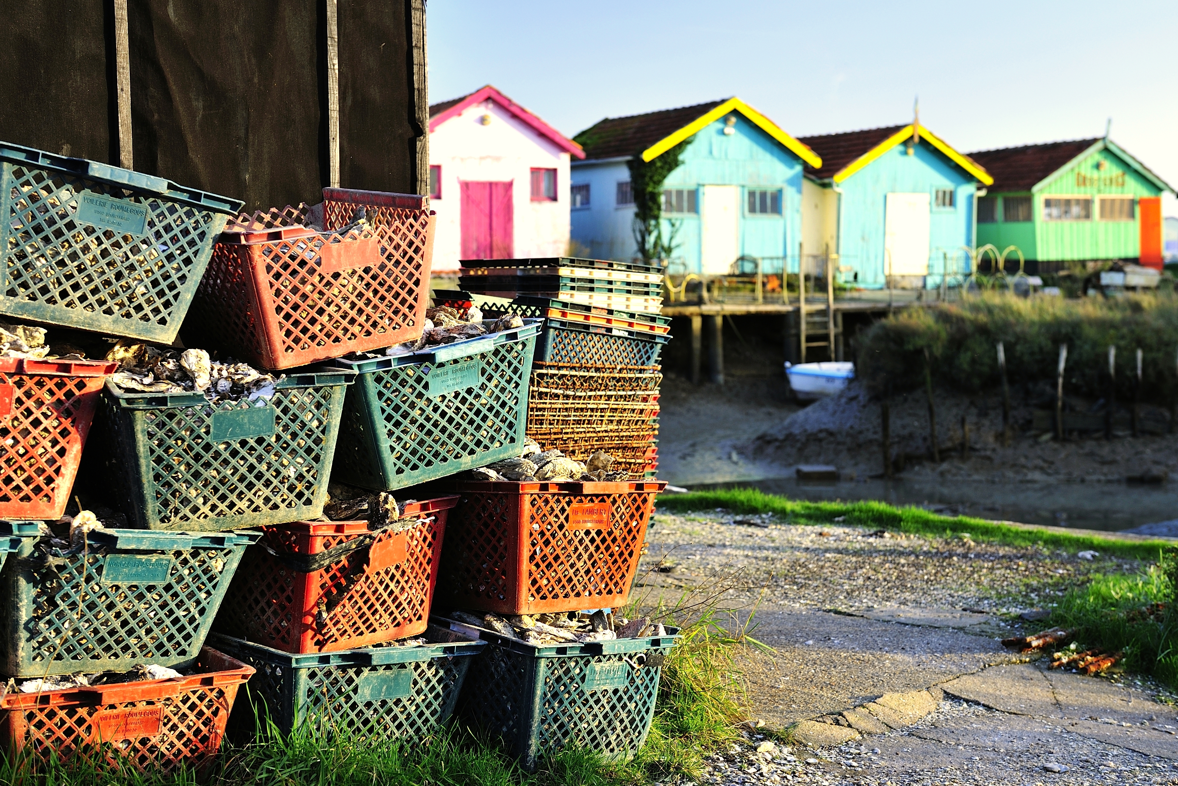 Cabanes colorées à Oléron