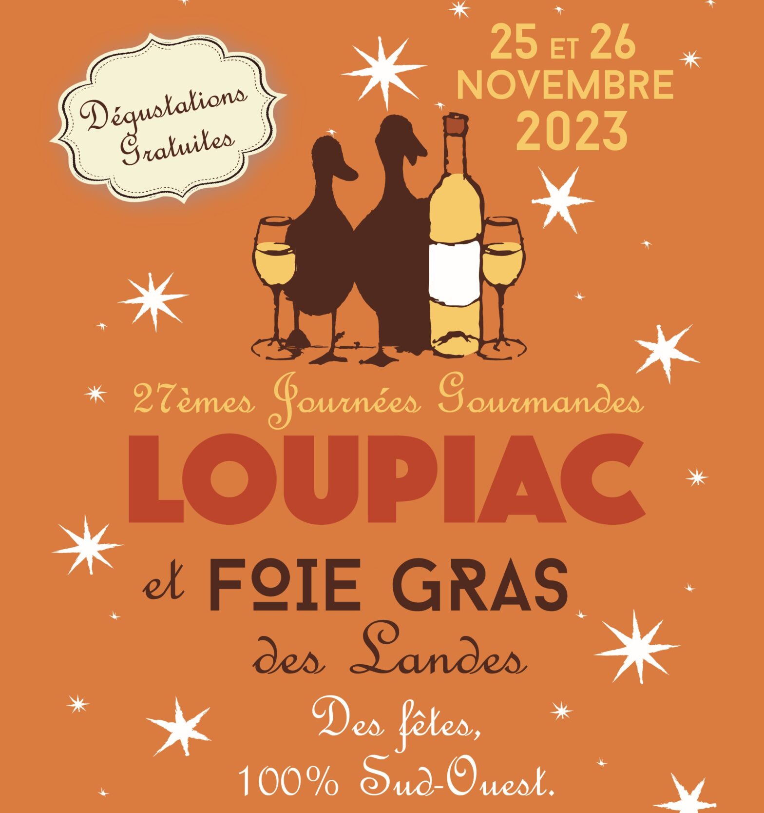 affiche journee gourmande de loupiac et foie gras